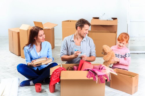 Collected household furniture ready for disposal or reuse