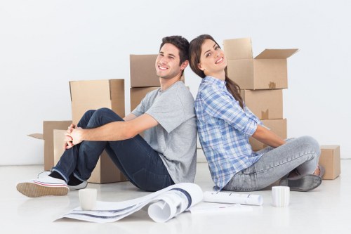 Moving van ready for house removals in Camden