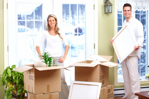 Student preparing belongings for removals in Camden