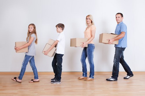 Camden moving van loaded with furniture and boxes